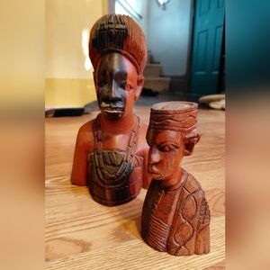Handcrafted Wooden Nigerian Sculptures